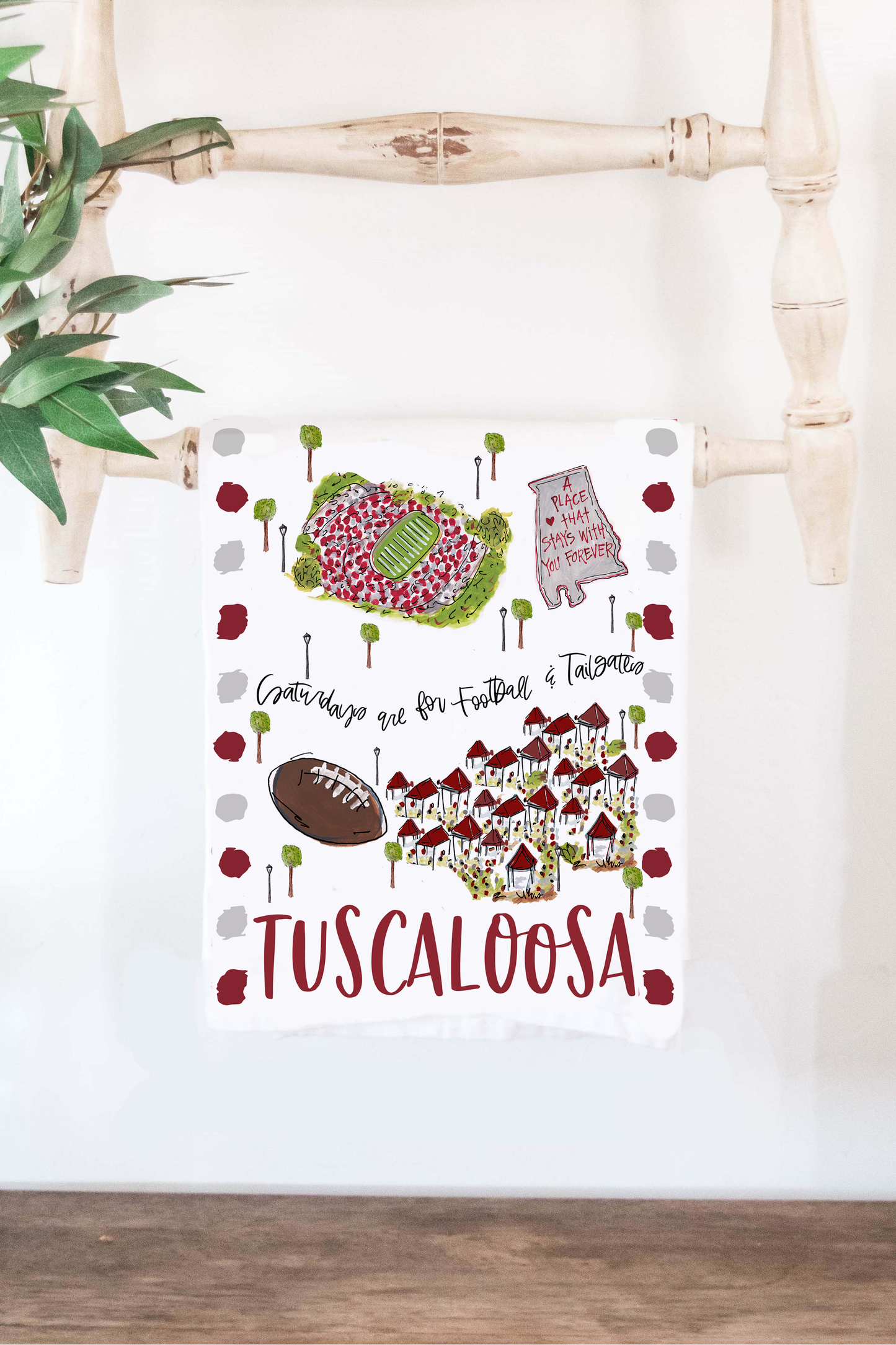 Saturdays Tuscaloosa, AL Tea Towel