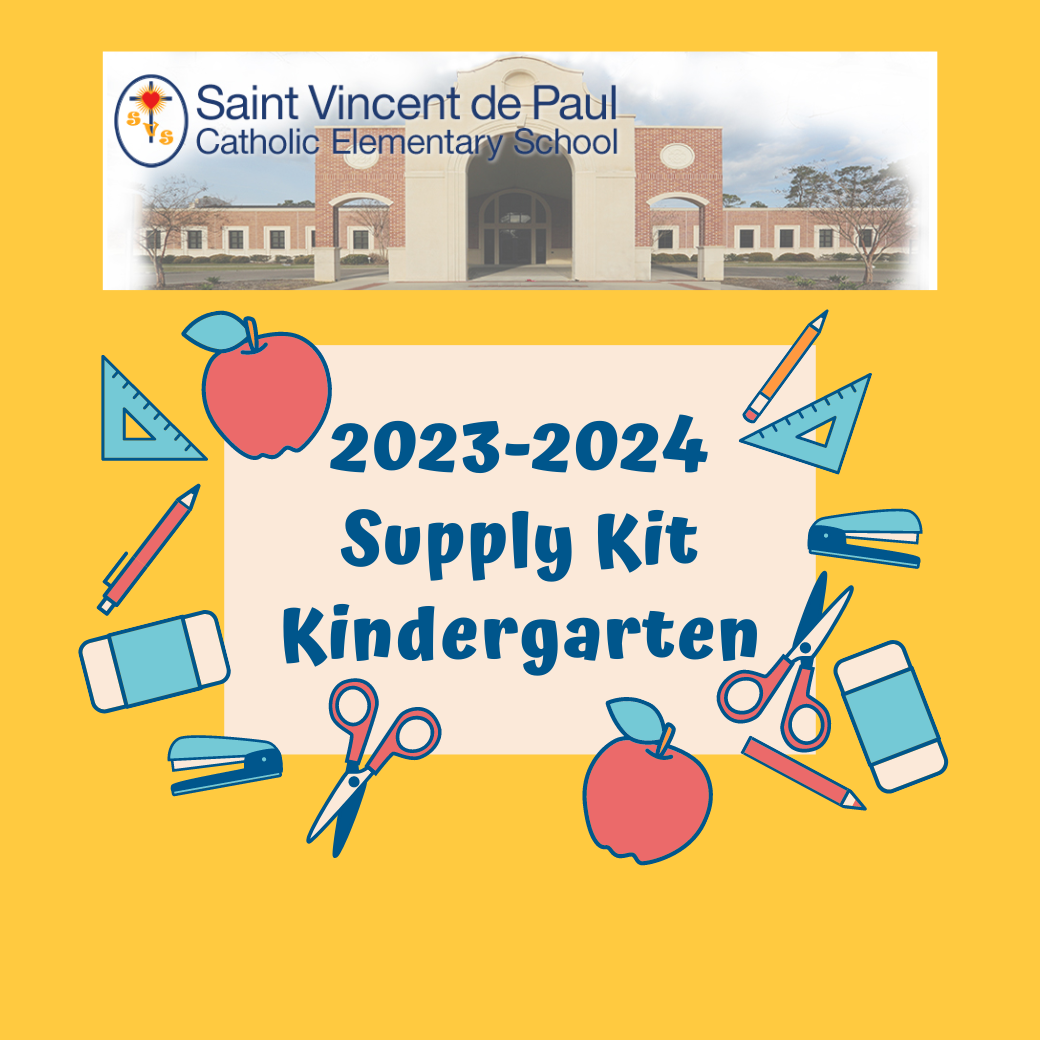 St. Vincent School Supply Kits - Kindergarten