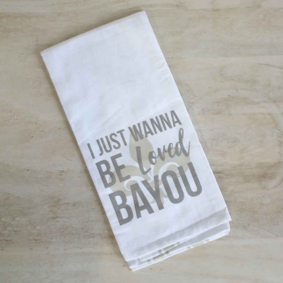 Be Loved Bayou Hand Towel White/Taupe 20x28