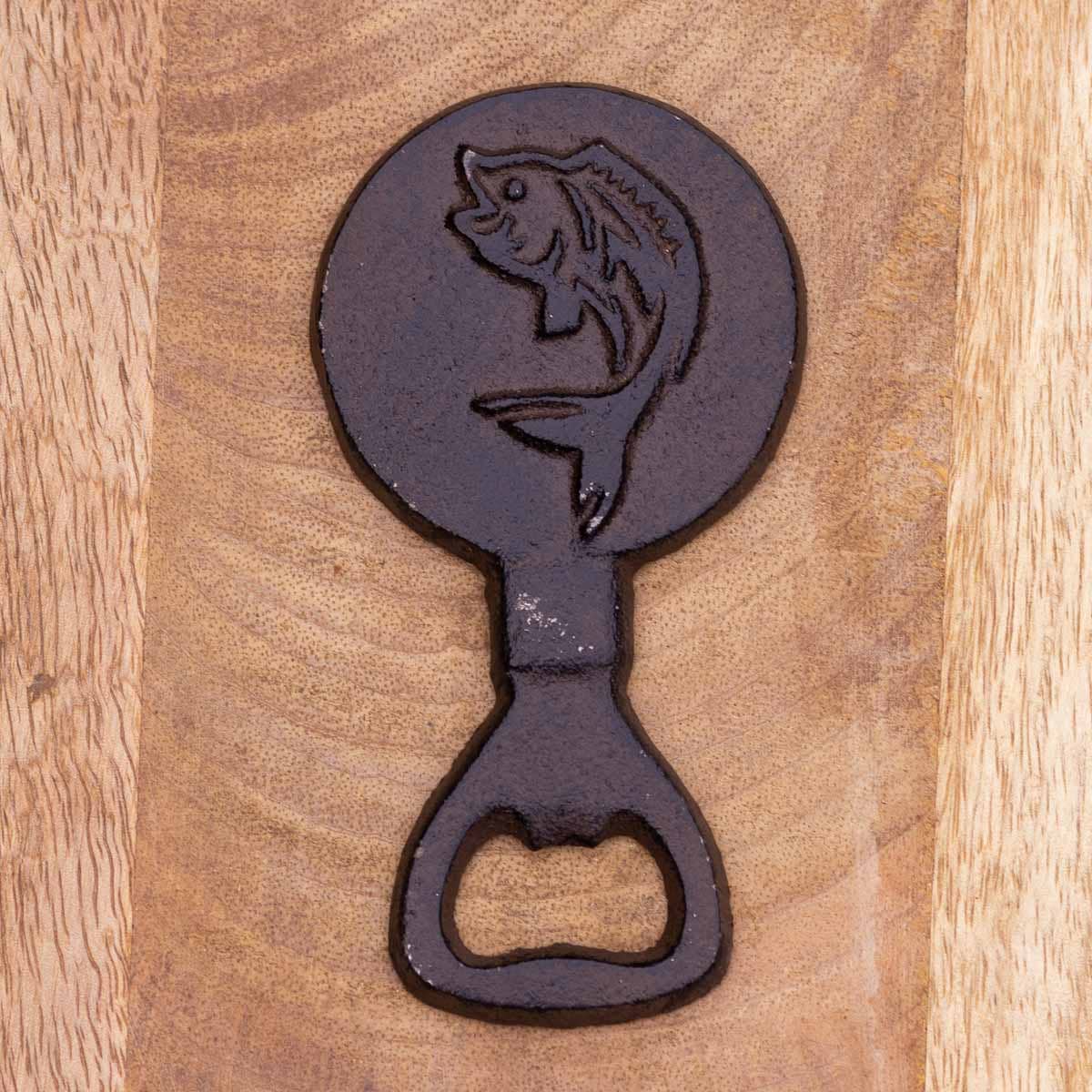 Fish Bottle Opener Antique Brown 2.5x4.5