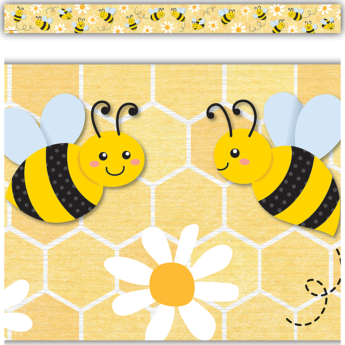 Buzzing Bees Straight Border Trim