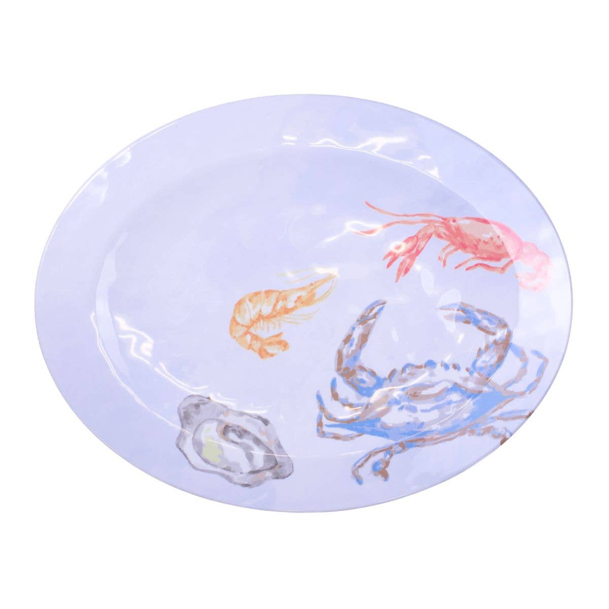 Pontchartrain Melamine Platter White/Multi 18x14
