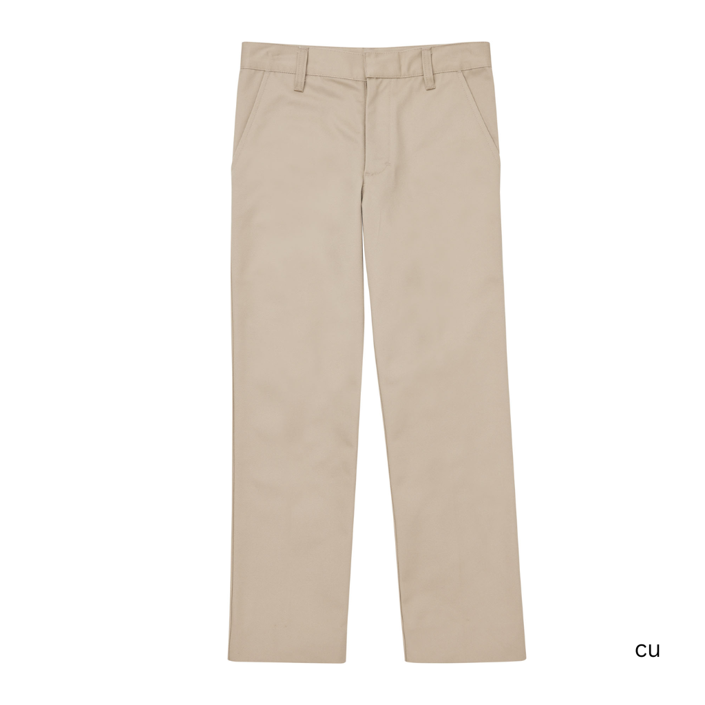 Flat Front Khaki Pants - Khaki