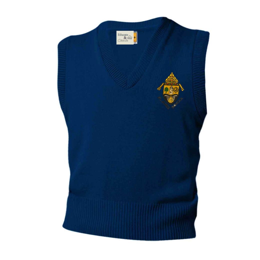 Sacred Heart Jersey V-Neck Sweater (Unisex)