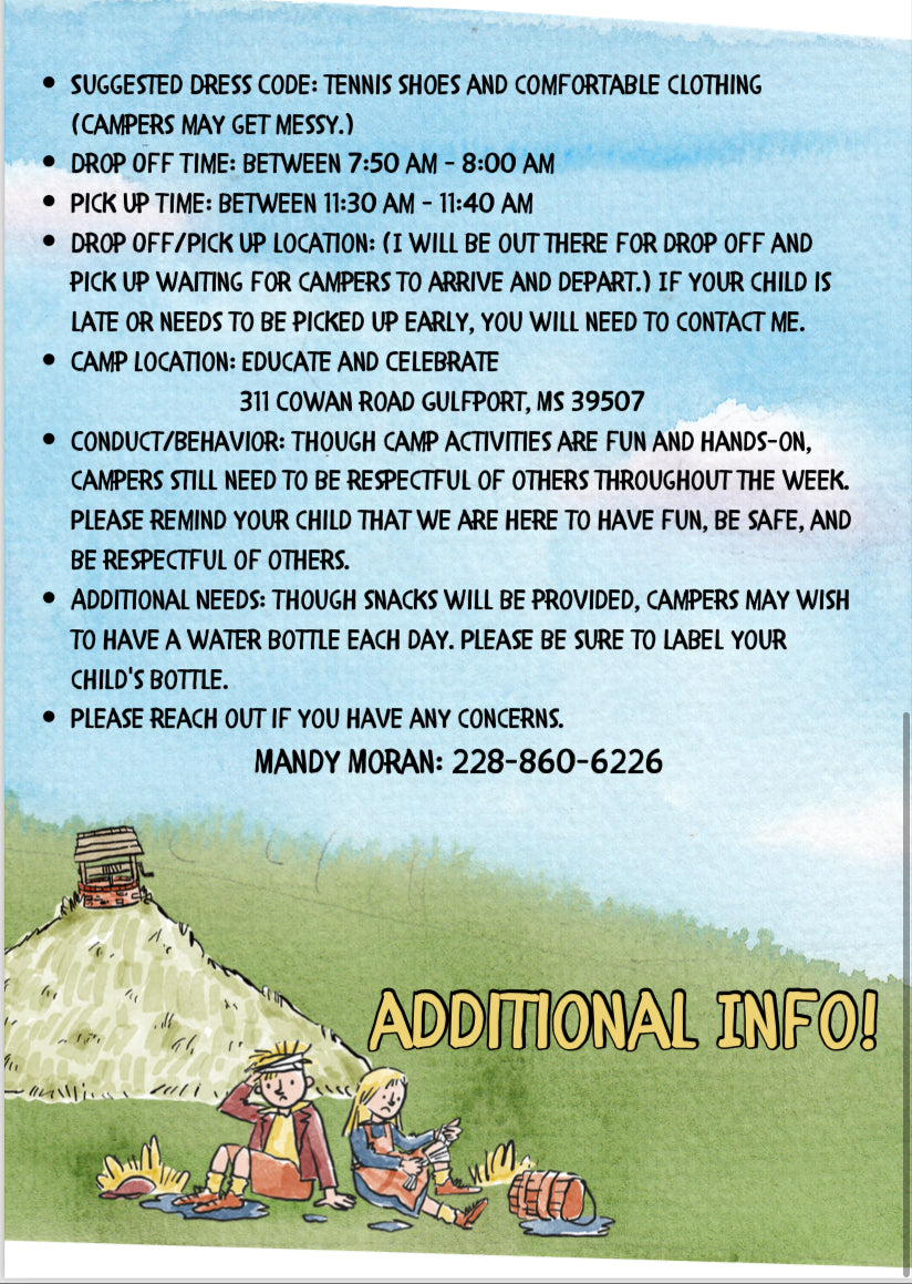 Mrs. Moran's Nursery Rhyme Camp - June 3rd-June 7th