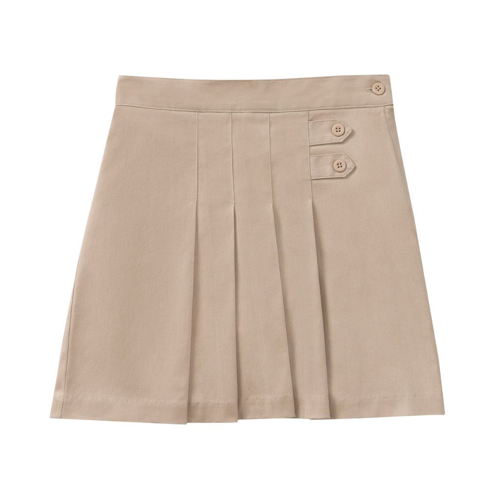 Solid Khaki Tab Skort