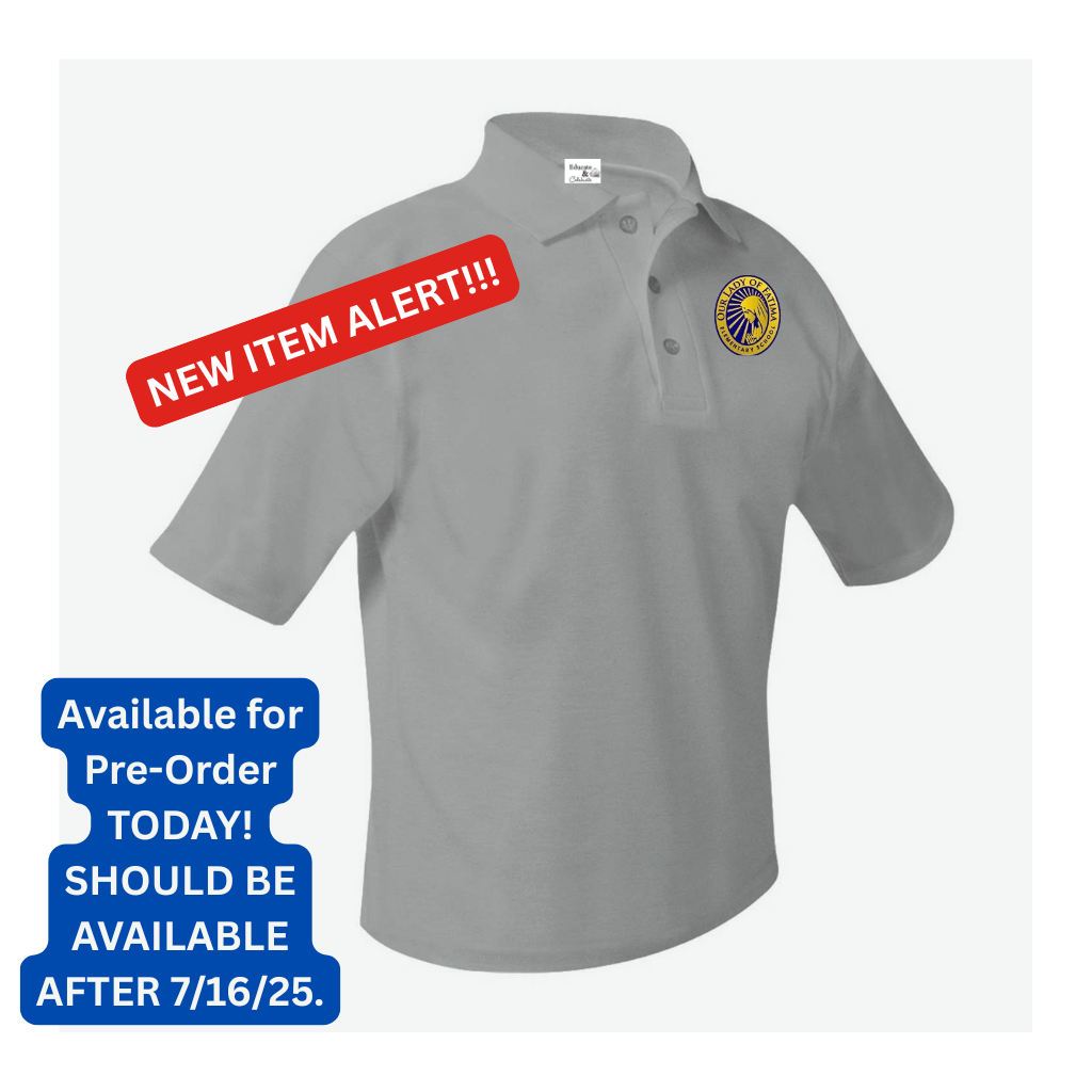 NEW Fatima Grey Pique Knit Short-Sleeve Polo