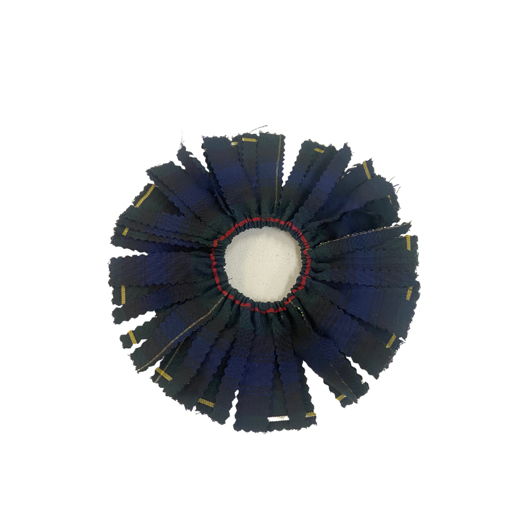 Pom Pom Scrunchie Plaid 55