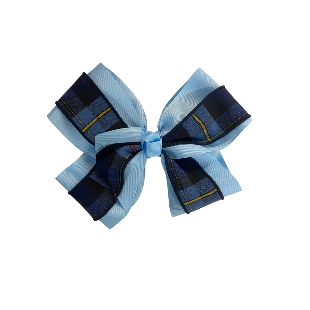 Jumbo Plaid And Ribbon Bow - Plaid 41