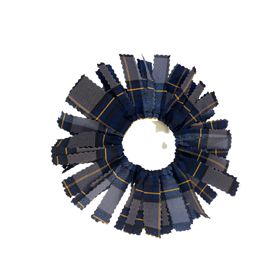 Pom Pom Scrunchie Plaid 57
