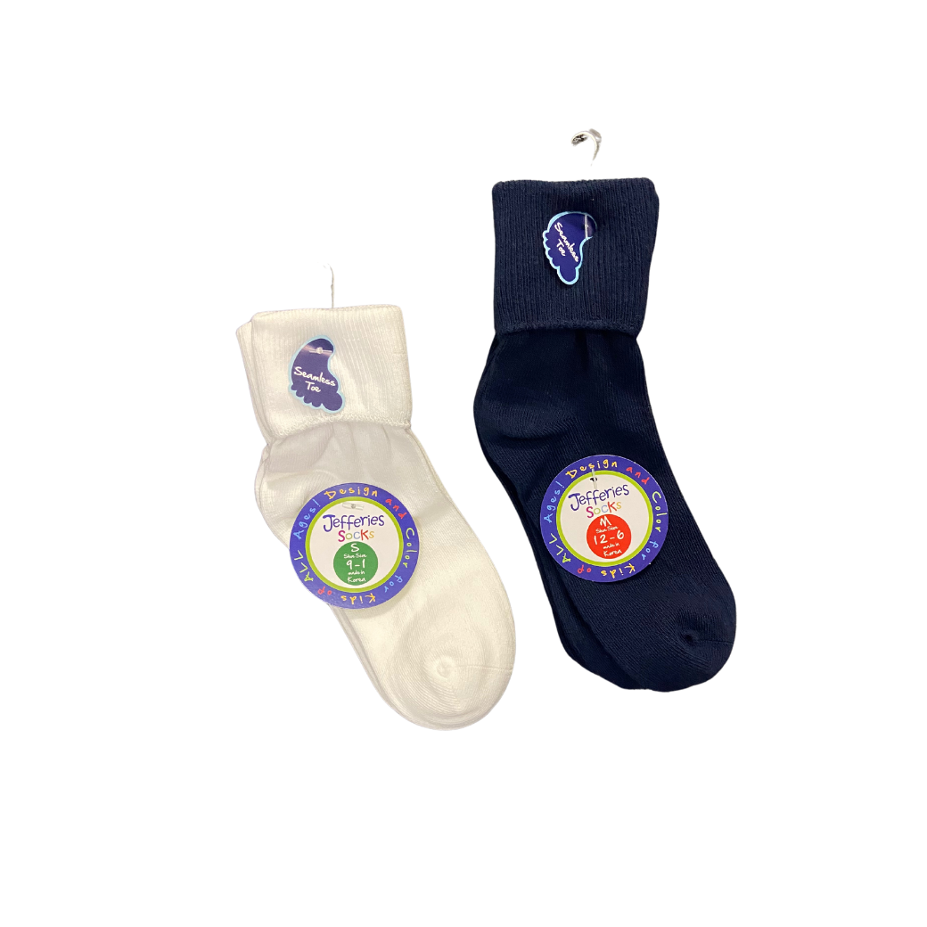 Smooth Toe Turn Cuff Socks - 3 pack