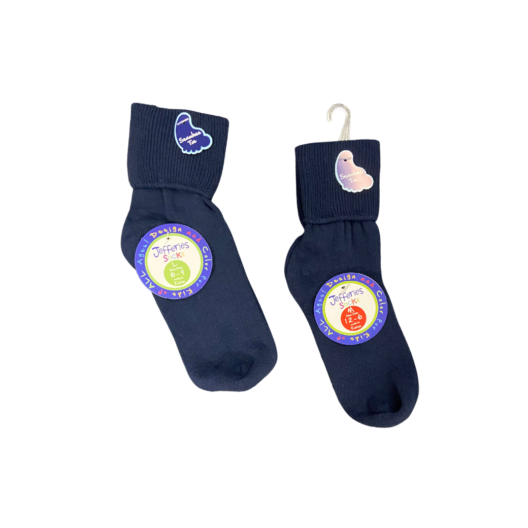 Smooth Toe Turn Cuff Socks - 1 pair