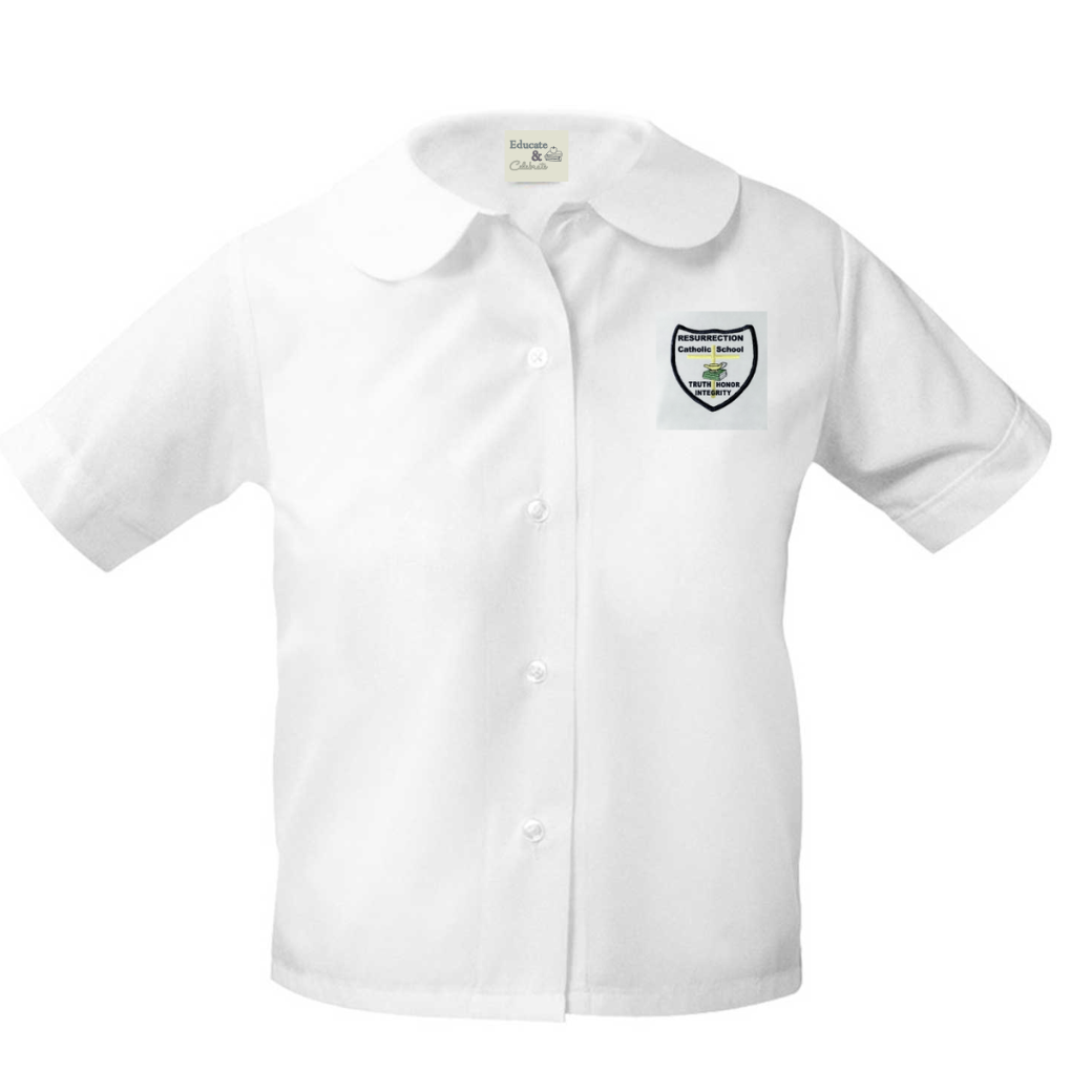 Resurrection Peter Pan Blouse Short Sleeve Shirt (Girls) - Elderwear