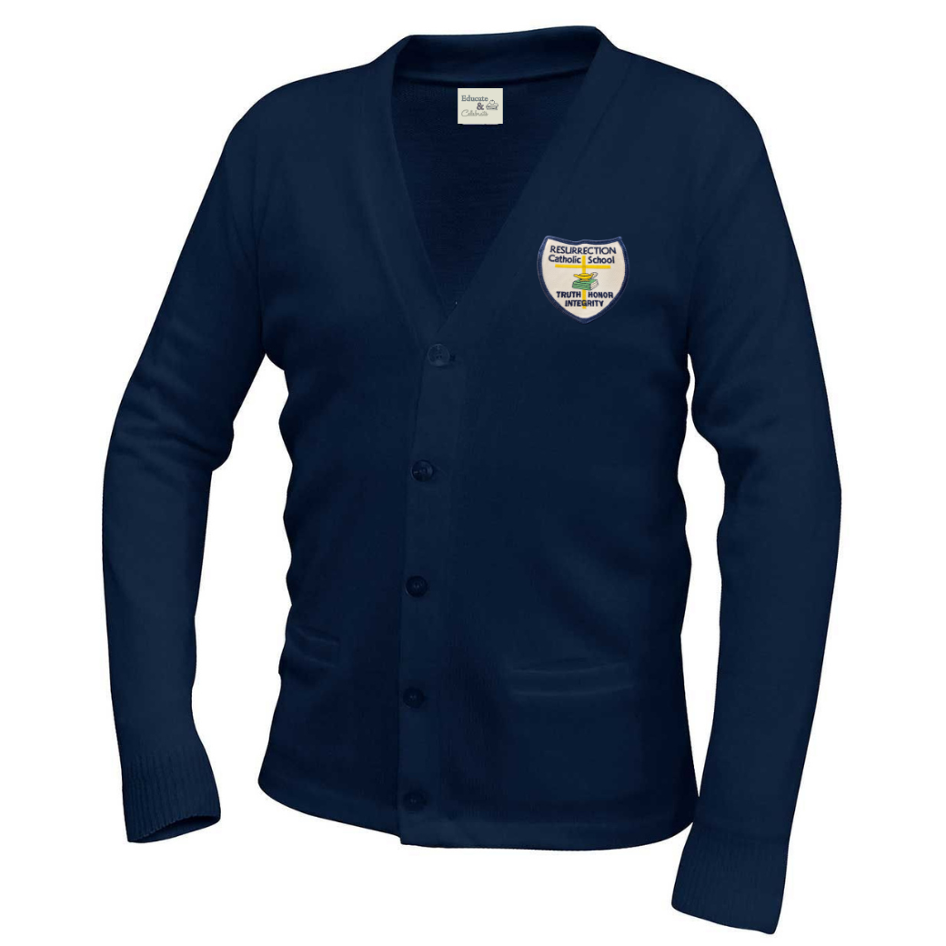 Resurrection V-Neck Cardigan Sweater with Pockets (Unisex)