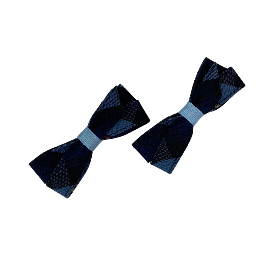 Plaid Boutique Pigtail Bows On Barrette-41