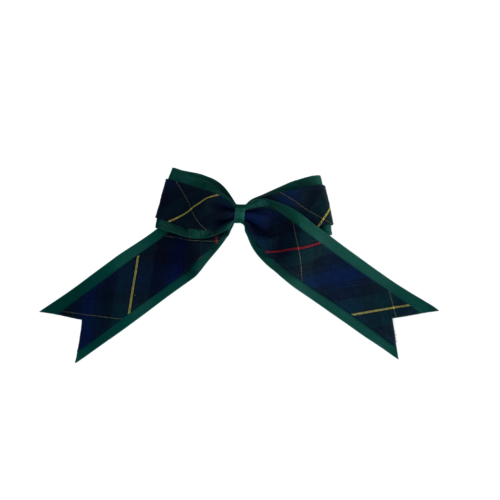 Plaid 2-Layered Cheer Bow - Plaid 55