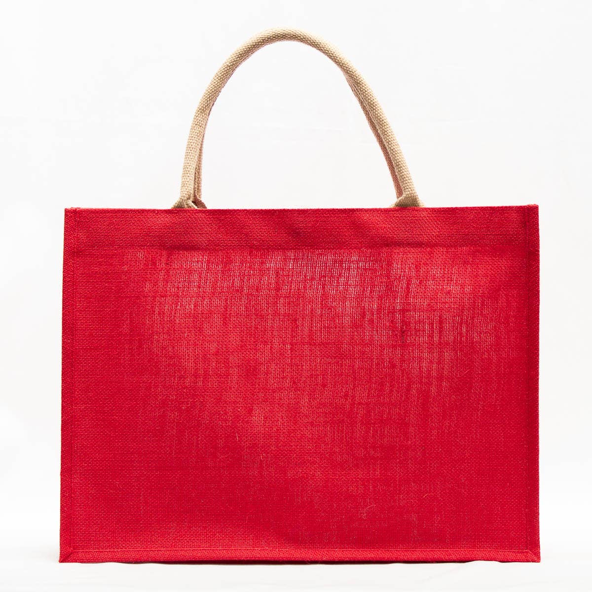Jute Pocket Tote Red 19x14x7.5