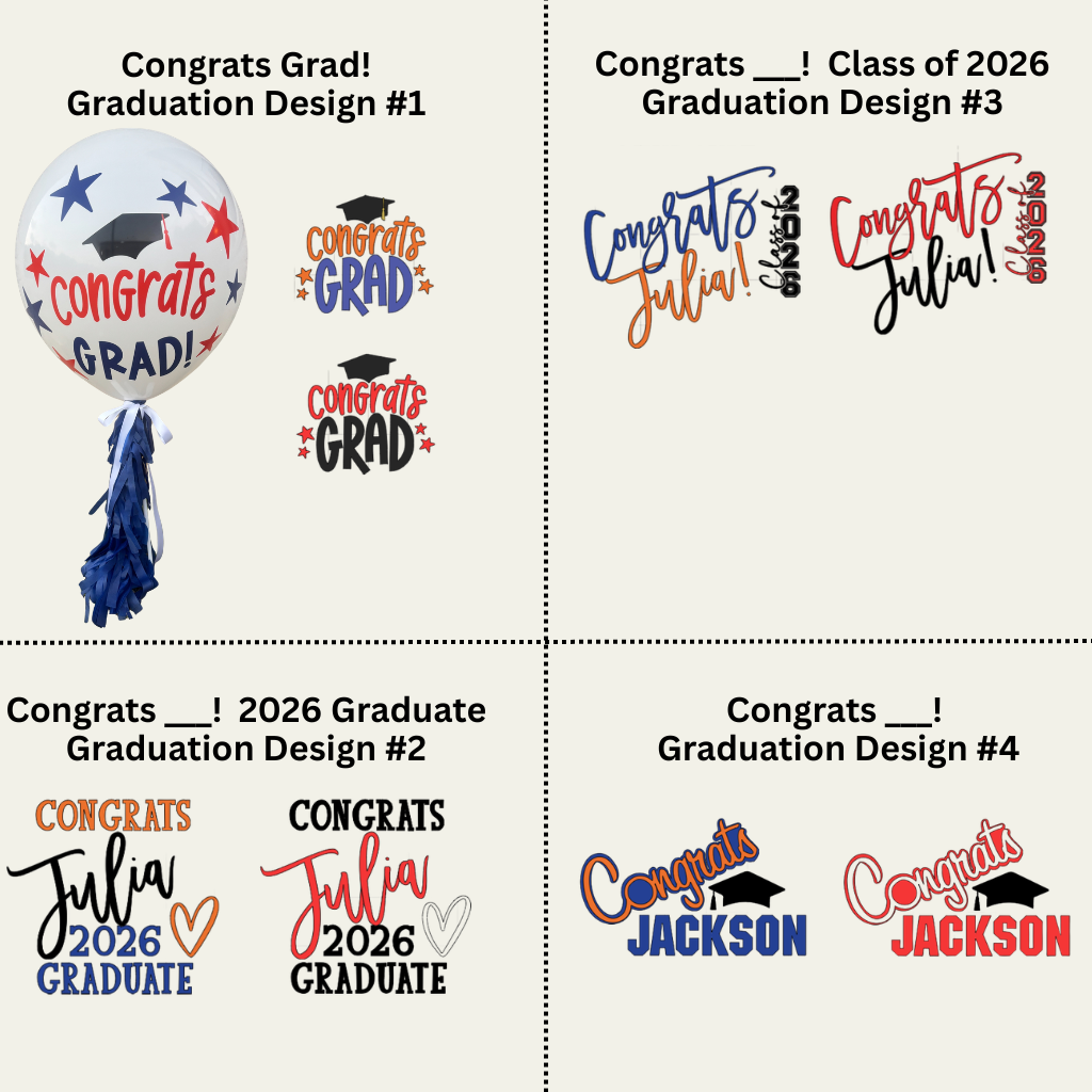 Custom Graduation Jumbo Helium