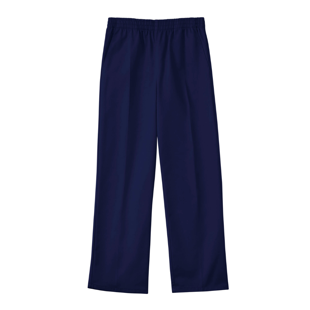 Pull-On Elastic Waist Pants - Navy