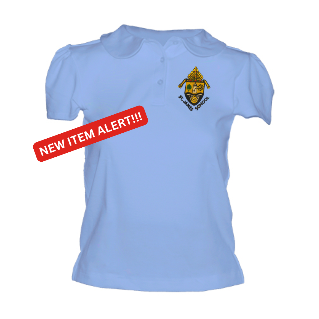 St. James Puff Sleeve Girls Round Collar Short Sleeve Polo