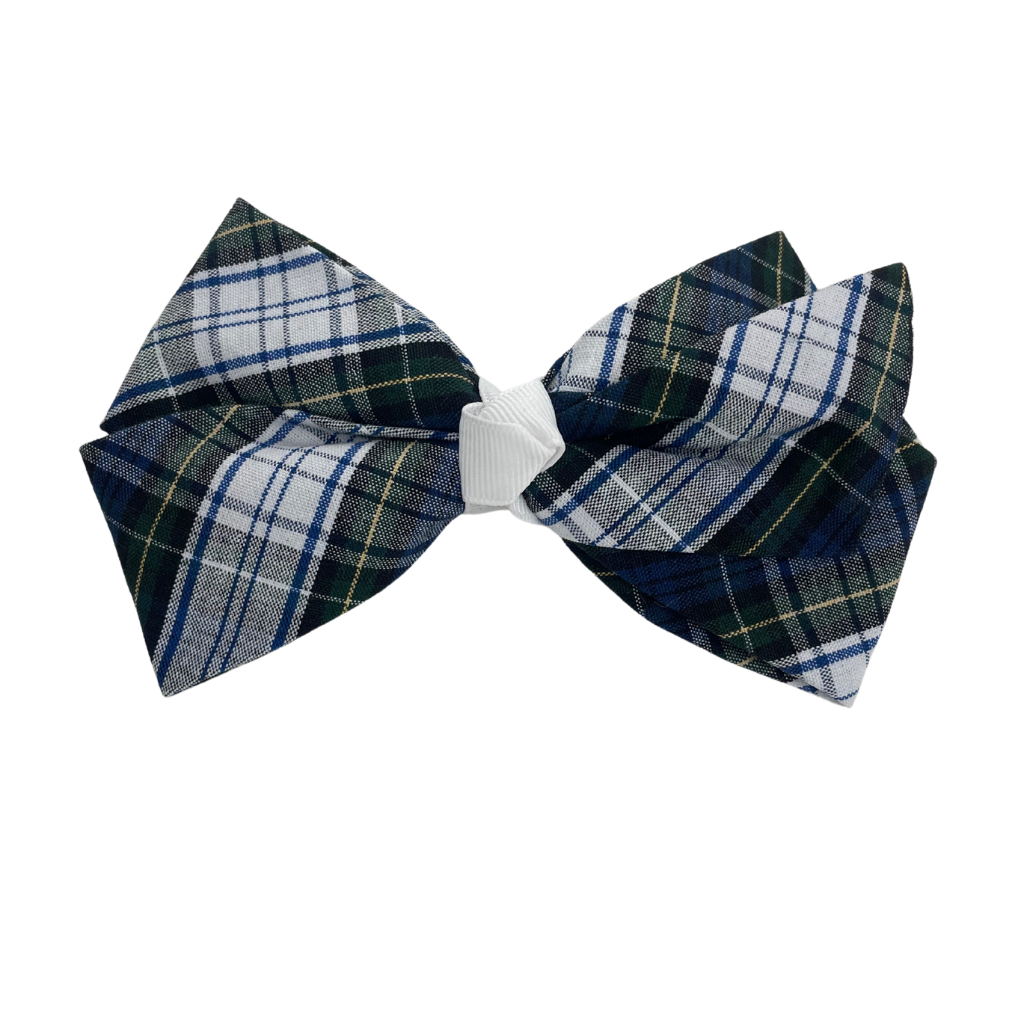 Large 6" Wide Plaid Bow - Plaid 80