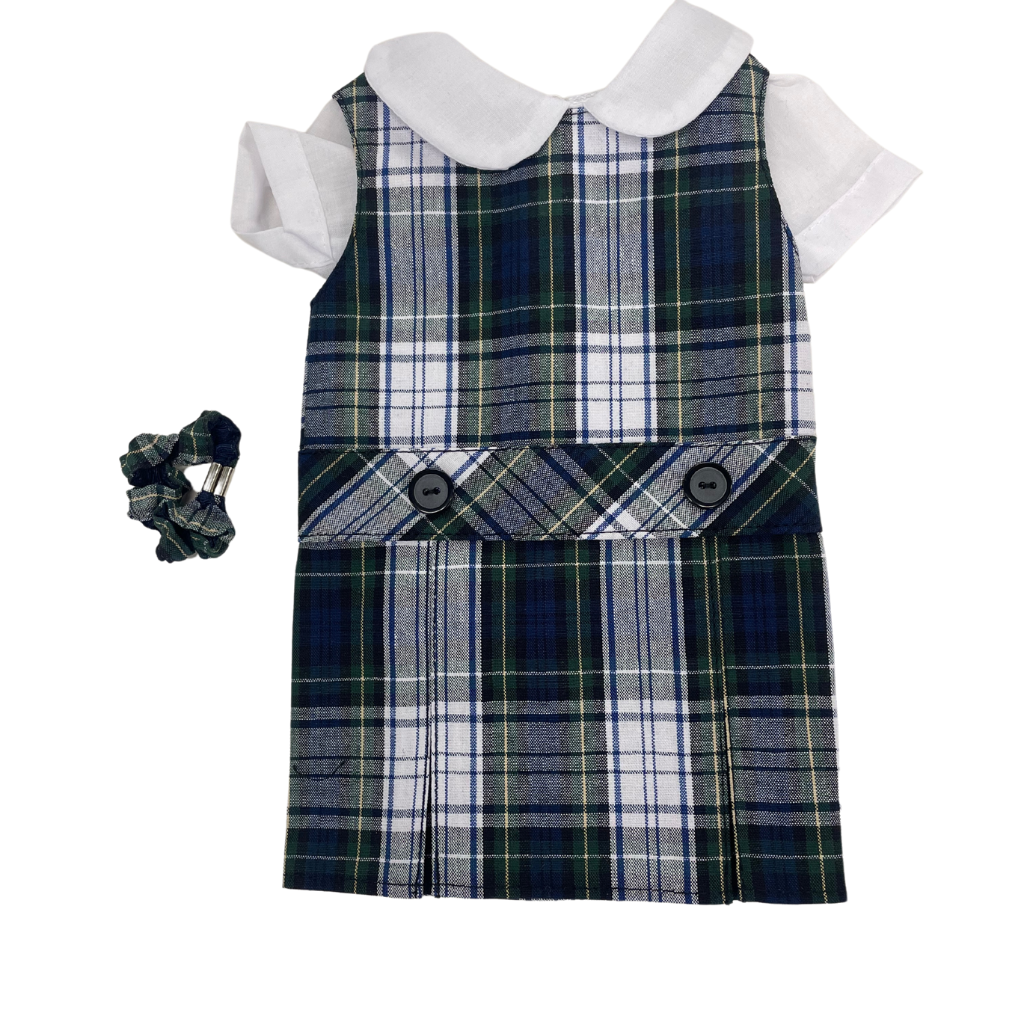 Dropped Waist Doll Jumper - Plaid 80