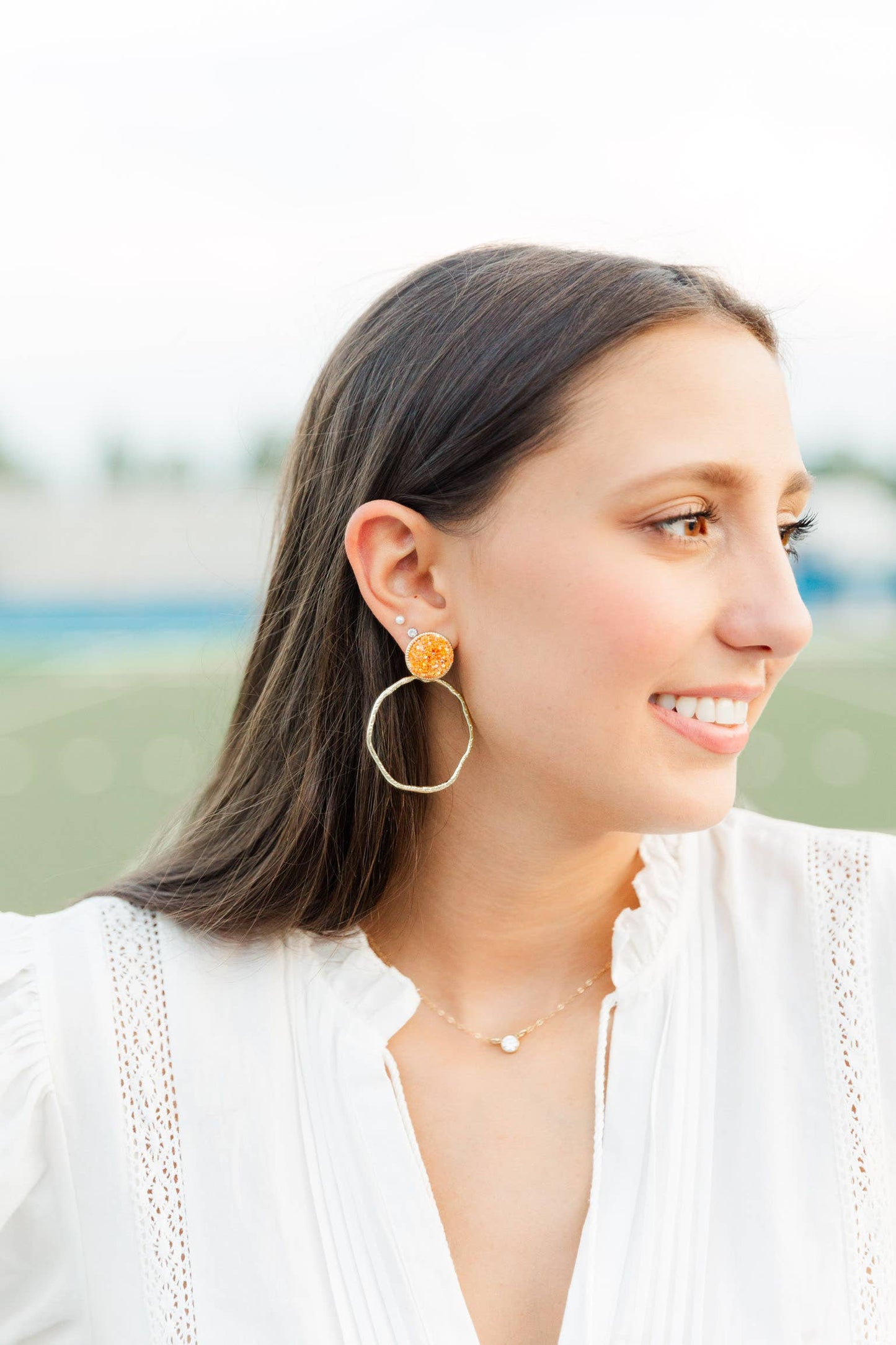 Gameday Glitter Top Hoops