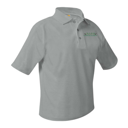 Sage Pique Knit Short-Sleeve Polo