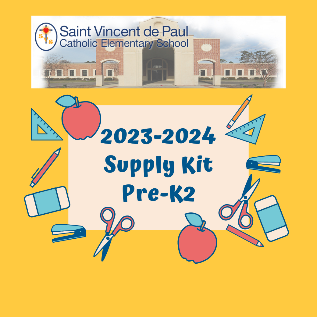 St. Vincent School Supply Kits - Pre-K2