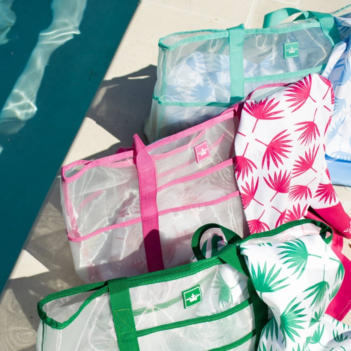 Boca Raton Beach Towel   Emerald/White   34x70