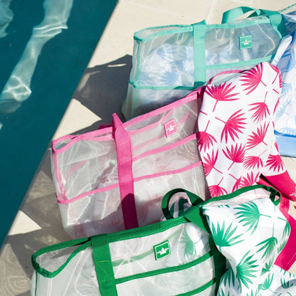 Boca Raton Beach Towel   Emerald/White   34x70