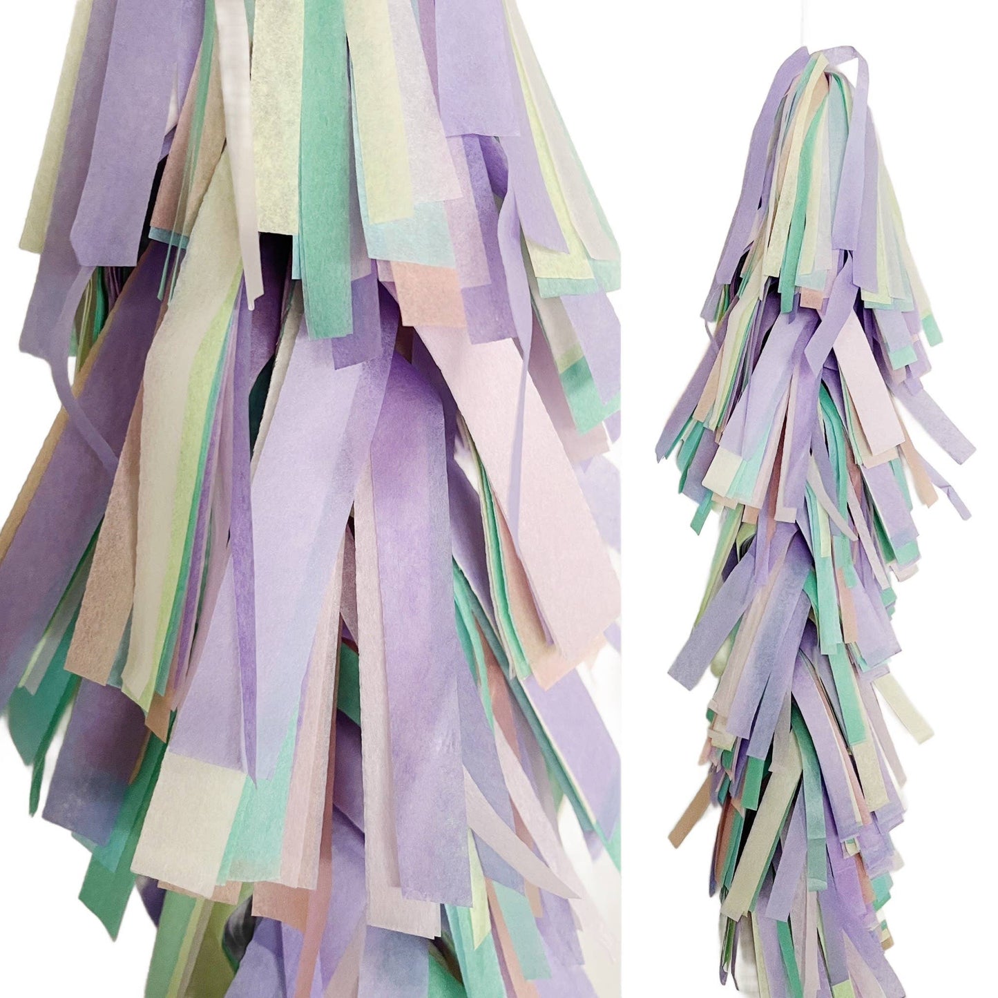 Fringed Tissue Balloon Tassel (Multicolored)
