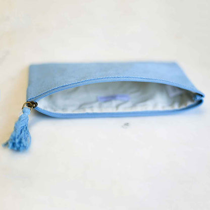 Jute Cosmetic Bag   Palace Blue   10x6