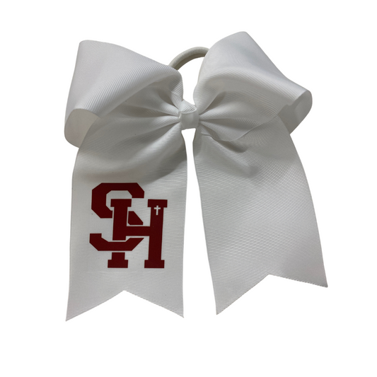 Sacred Heart White Logo Bow