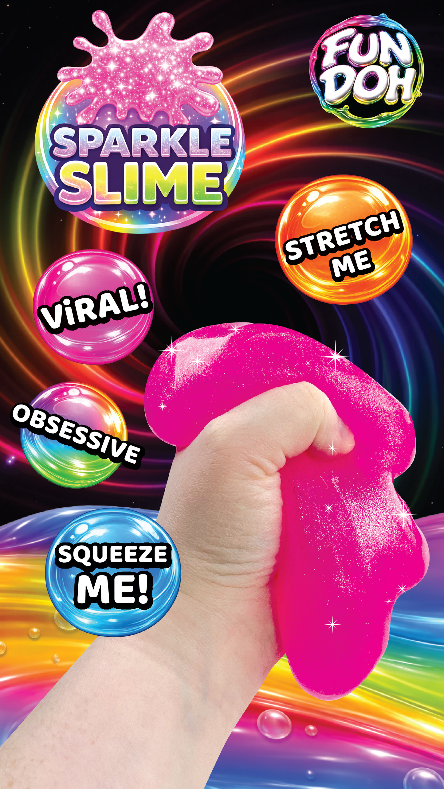 Fun Doh Glitter Slime Sensory Fidget Assortment