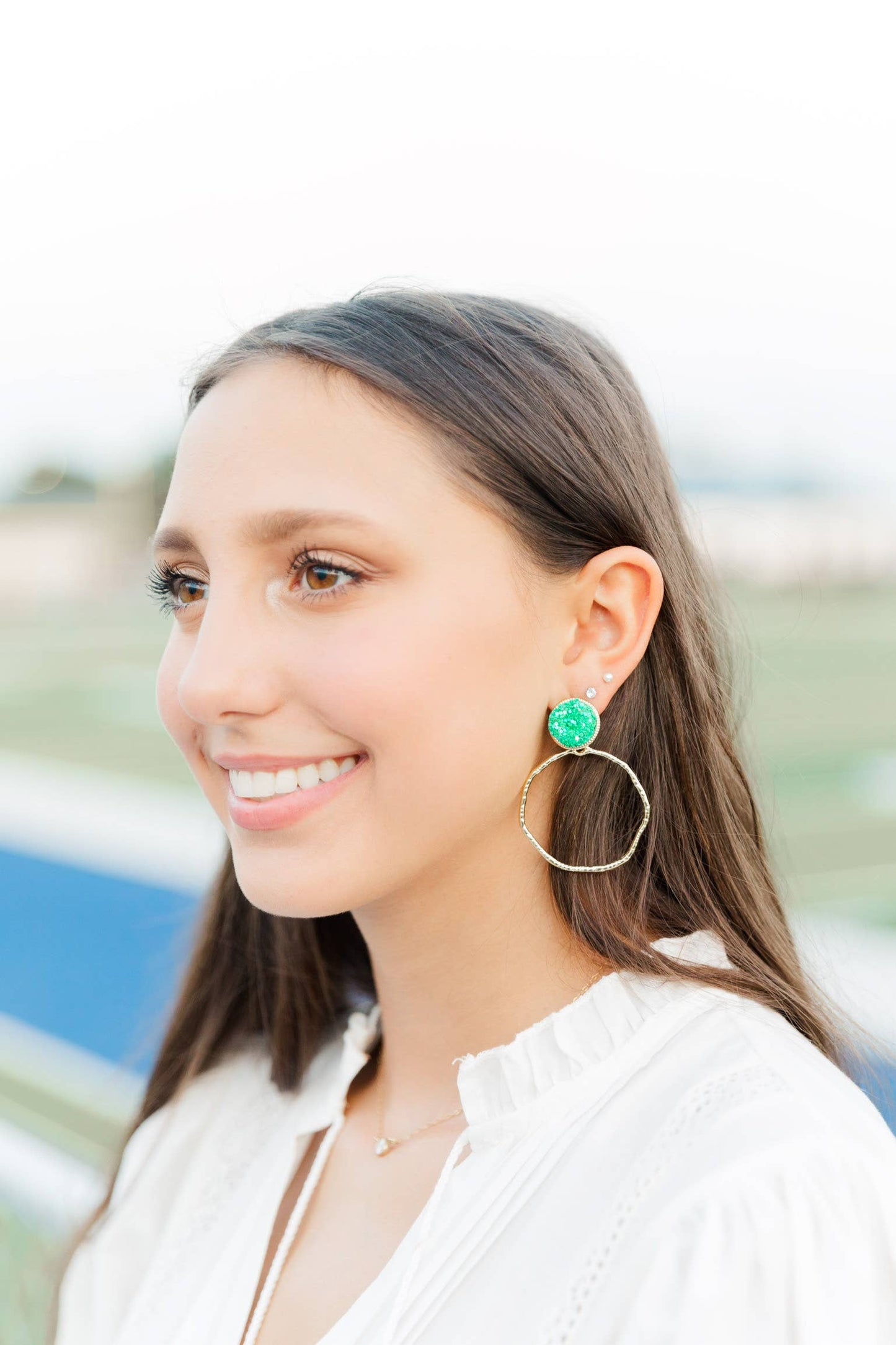 Gameday Glitter Top Hoops