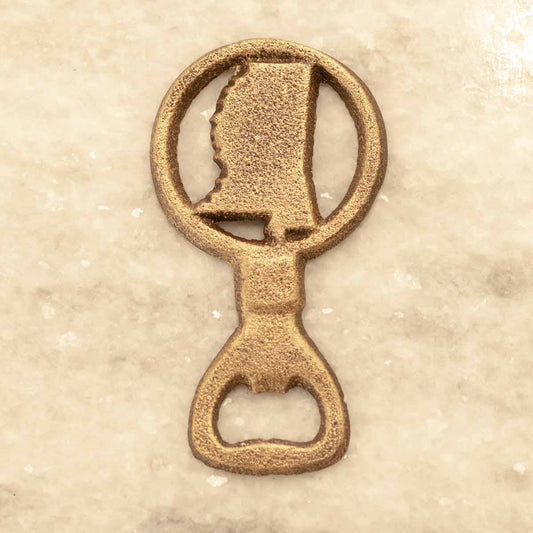 Mississippi  Bottle Opener   Antique Gold    2.5x4.5