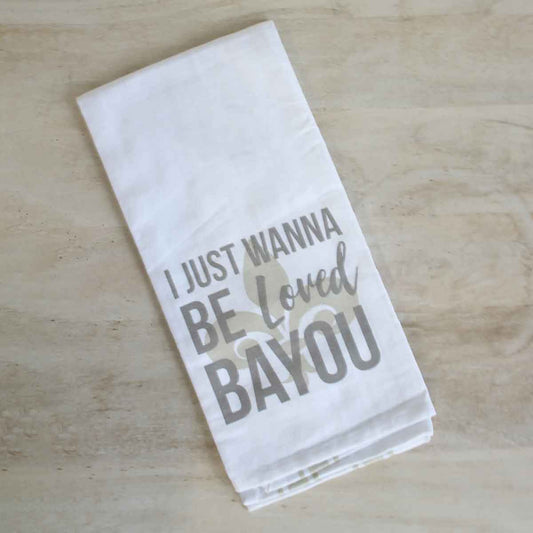 Be Loved Bayou Hand Towel   White/Taupe   20x28