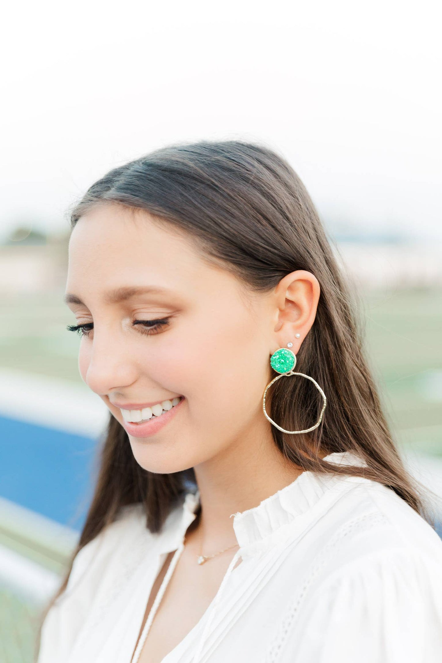 Gameday Glitter Top Hoops