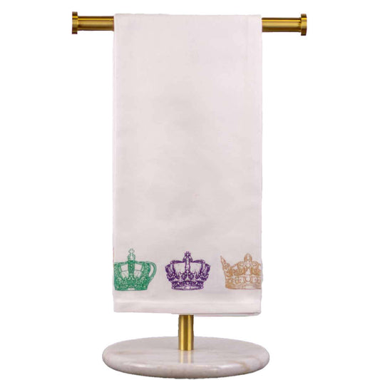 Elizabeth Crown Hand Towel   White/Multi   20x28