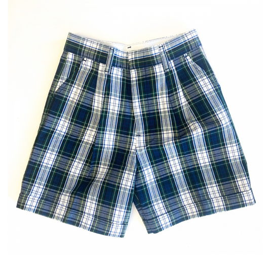 Resurrection Elementary Girls Plaid Shorts