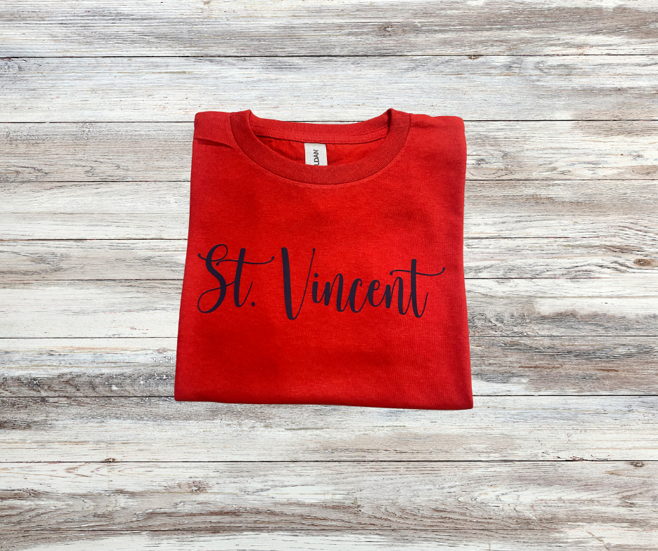 St. Vincent Short Sleeve Script T-Shirt