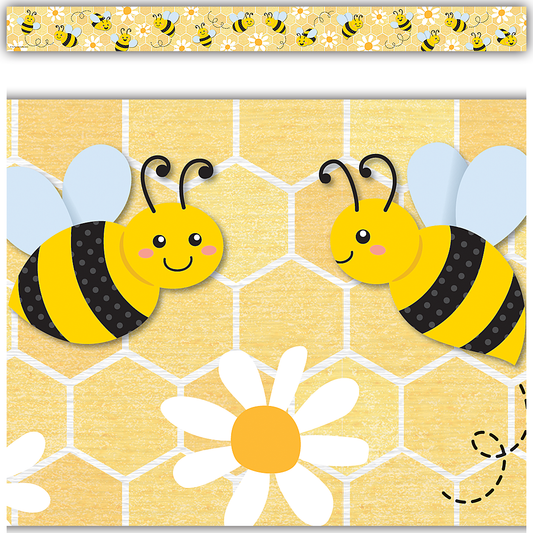 Buzzing Bees Straight Border Trim