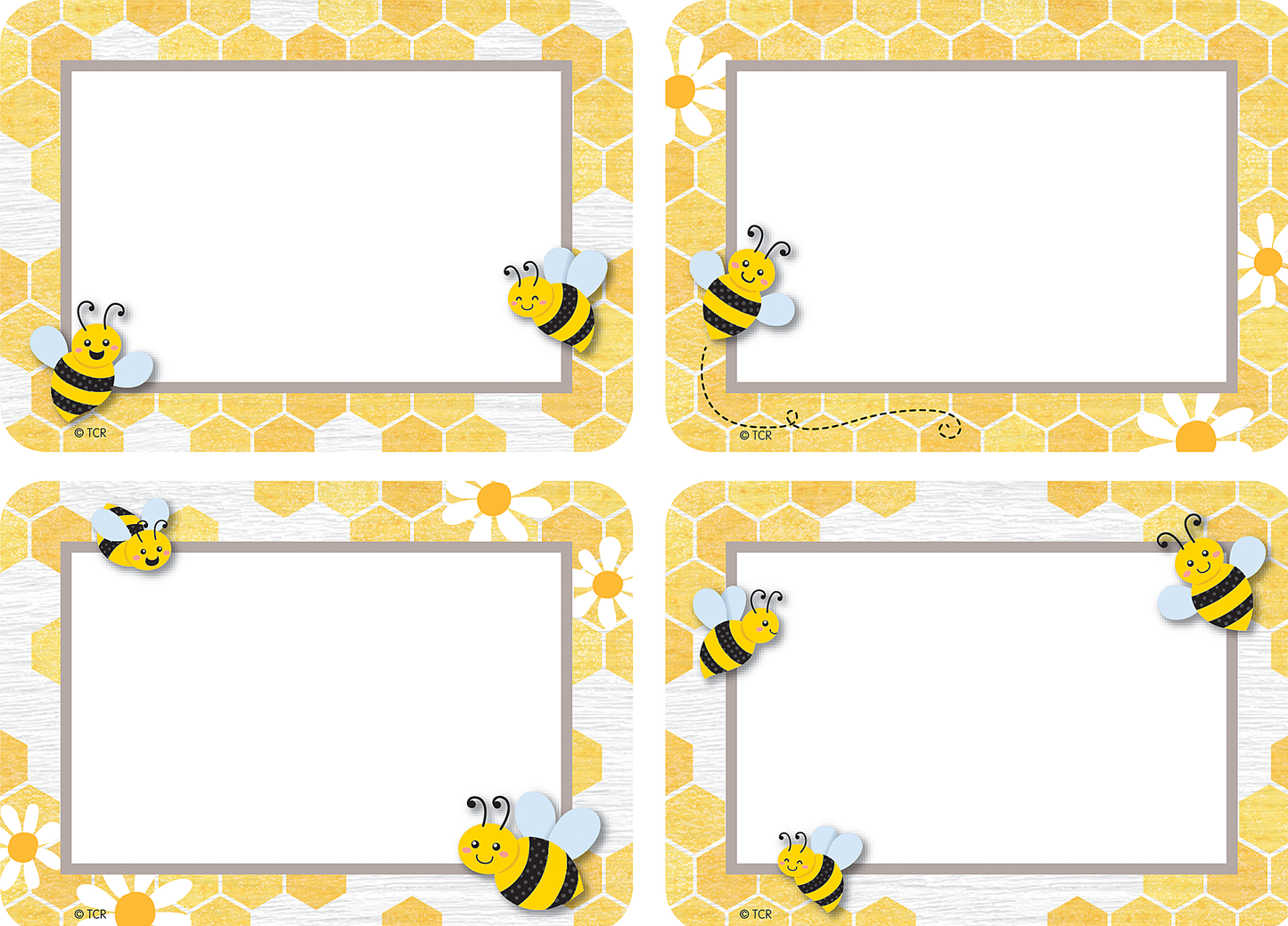 Buzzing Bees Name Tags/Labels - Multi-Pack