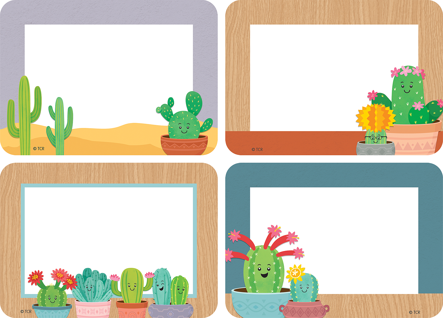 Happy Cactus Crew Name Tags/Labels - Multi-Pack