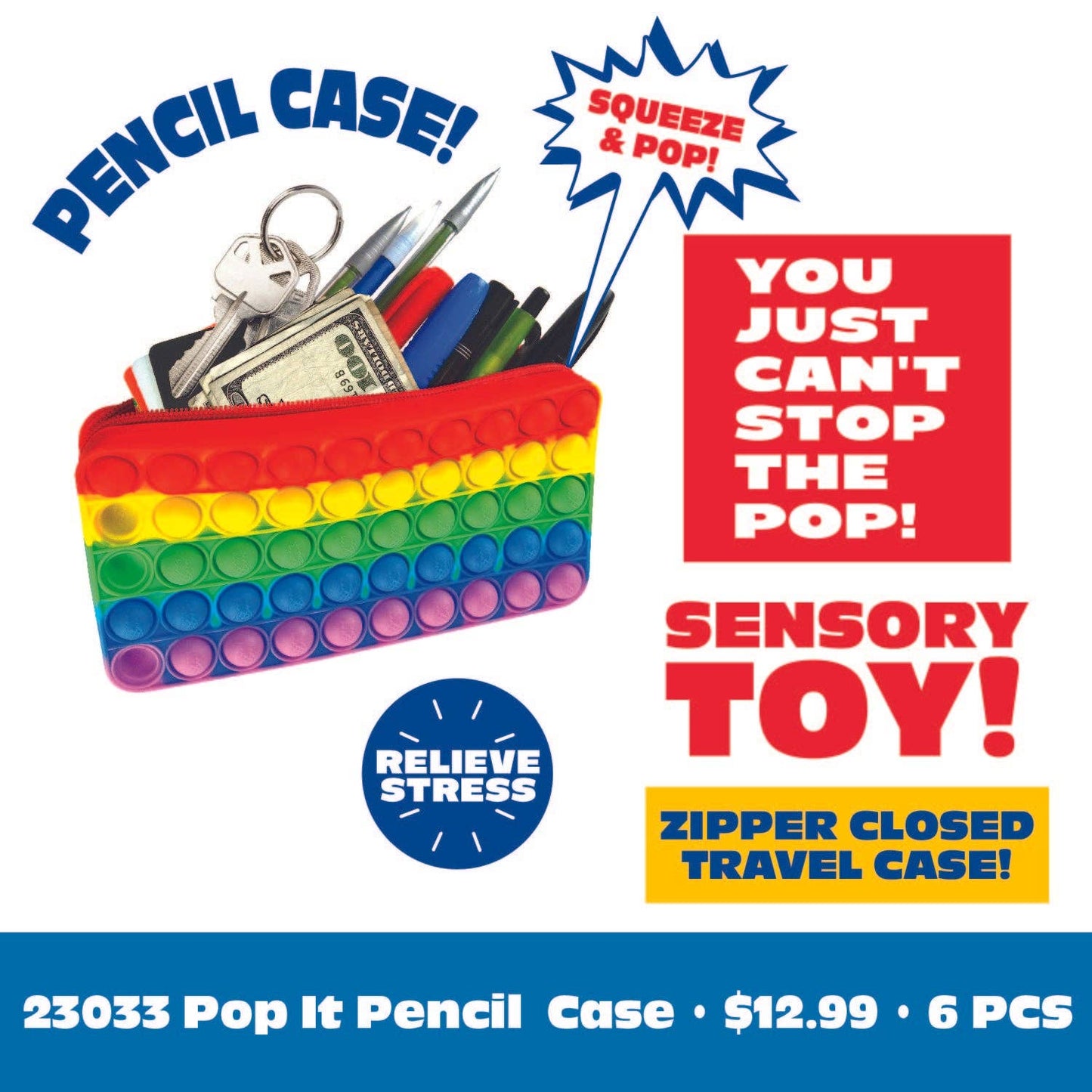 So Much Fun! Fidget Pop-it Pencil Case