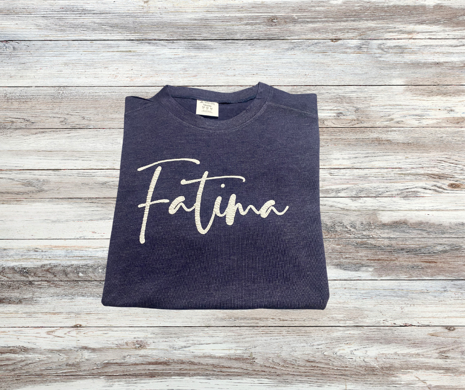 Fatima Short Sleeve Script T-Shirt