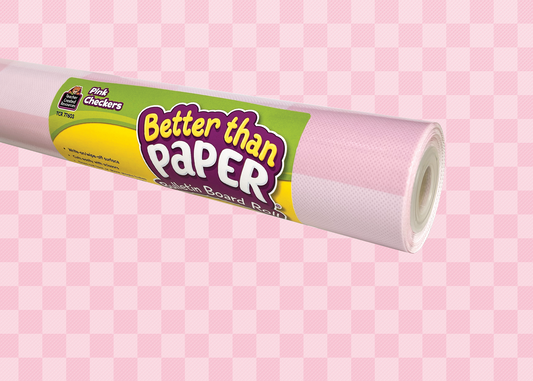 Pink Checkers Better Than Paper® Bulletin Board Roll