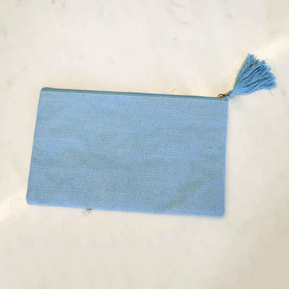 Jute Cosmetic Bag   Palace Blue   10x6