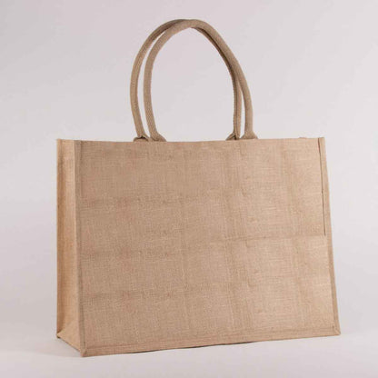 Jute Pocket Tote   Natural   19x14x7.5